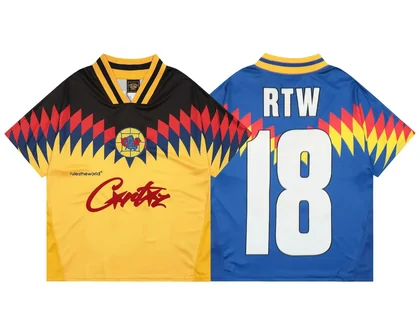Yellow and blue team jersey, front and back