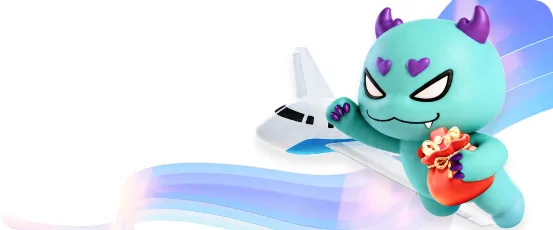 Illustration of the mascot with coins, from the official affiliate page